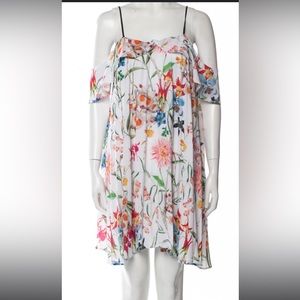 Delfi Collective Pattern Print White Floral Print Mini Dress